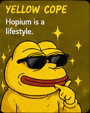 Yellow Cope wearing sunglasses.