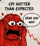 Red Cope reacting to hotter CPI data.
